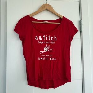 Abercrombie Kids Shirt Size Youth XL Girl’s Top Red Excellent Condition Tee!